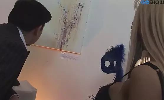Horny couple features gorgeous blonde riding her mans rockhard cock